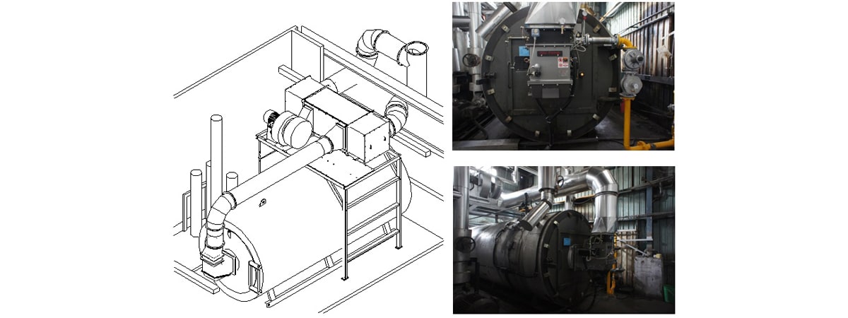 Exhaust heat recovery of Boiler